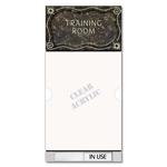 2-Line Room Sign w/Window & Sliding Panel
