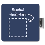 Perpendicular Overhead - 1-Line Custom Symbol Sign