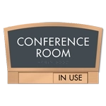 2-Line Meeting Room Sign w/Sliding Panel