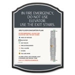 In Fire Emergency... Evacuation Plan Holder