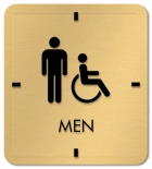 Men Sign w/Male & Handicap Accessible Symbols