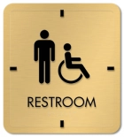 Restroom Sign w/Male & Handicap Accessible Symbols