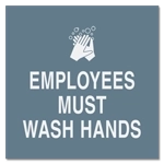 Employees Must Wash Hands... w/ symbol