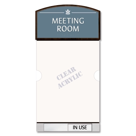 2-Line Meeting Room w/Window Slot & Sliding Panel