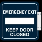 Perpendicular Overhead - Emergency Exit/Keep Door Closed