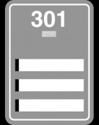 Room Number Sign - 3 Slot