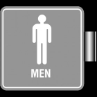 Perpendicular Overhead - Men w/Male Symbol