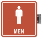 Perpendicular Overhead - Men w/Male Symbol