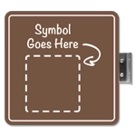 Perpendicular Overhead - 1-Line Custom Symbol Sign
