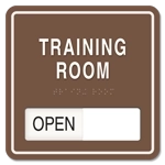 2-Line Room Sign w/Sliding Panel