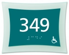 Room Number Sign - Handicap Accessible