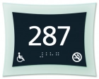Room Number Sign - No Smoking/Handicap Accessible