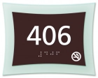 Room Number Sign - No Smoking