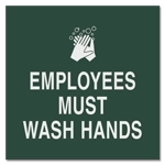Employees Must Wash Hands... with Symbol