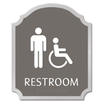 Restroom - Male & Handicap Accessible Symbol