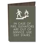In Case of Fire/Use Stairs Sign