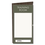 2-Line Room Sign w/Window & Sliding Panel
