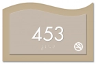 Room Number Sign - No Smoking Symbol