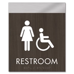 Restroom Sign w/Female & ISA Symbols