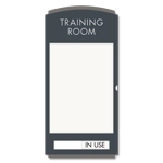 2-Line Room Sign w/Window & Sliding Panel
