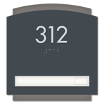 Room Number Sign - 1 Slot