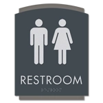 Unisex Restroom Sign w/Symbols