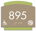 Room Number Sign - No Smoking/Handicap Accessible