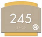Room Number Sign - No Smoking