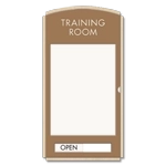 2-Line Room Sign w/Window & Sliding Panel