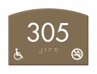 Room Number Sign - No Smoking/Handicap Accessible
