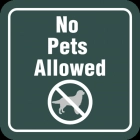 No Pets Allowed with Symbol