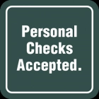 Personal Checks Accepted.