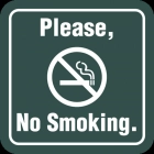 Please, No Smoking with Symbol