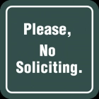 Please No Soliciting.