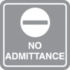 No Admittance with Symbol