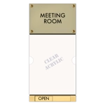 2-Line Meeting Room Sign w/Sliding Panel