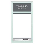 2-Line Room Sign w/Window & Sliding Panel