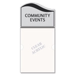 2-Line Informational Sign w/Insert Slot