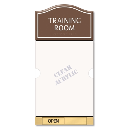 2-Line Area ID w/Window & Sliding Panel