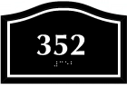 Room Number Sign - 2 Slot