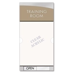 2-Line Room Sign w/Insert Slot & Sliding Panel