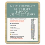 In Fire Emergency...Evacuation Plan Holder