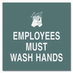 Employees Must Wash Hands... w/Symbol