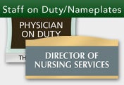 Staff on Duty/Nameplates