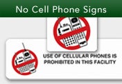 No Cell Phone Signs