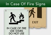 In Case of Fire Signs