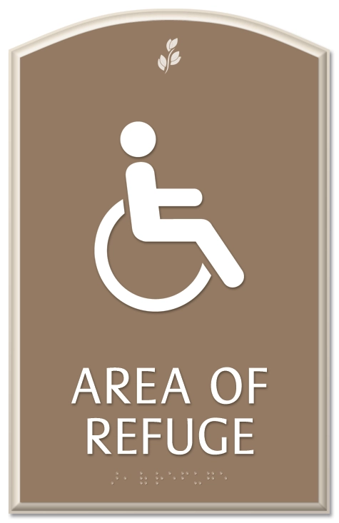 Area of Refuge Sign w/ISA Symbol