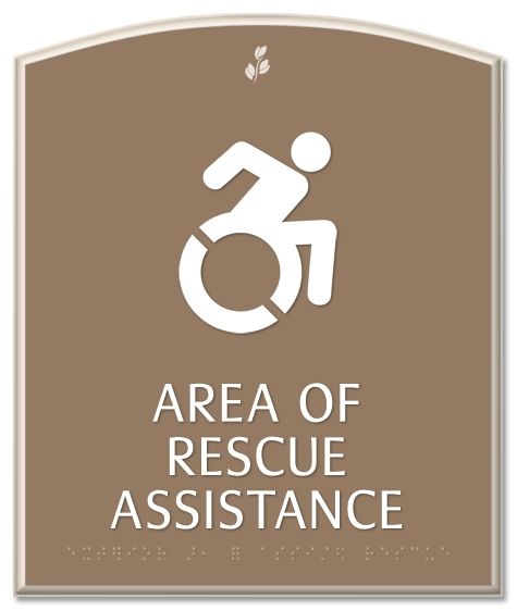 Area of Rescue Assistance Sign - NYC Compliant