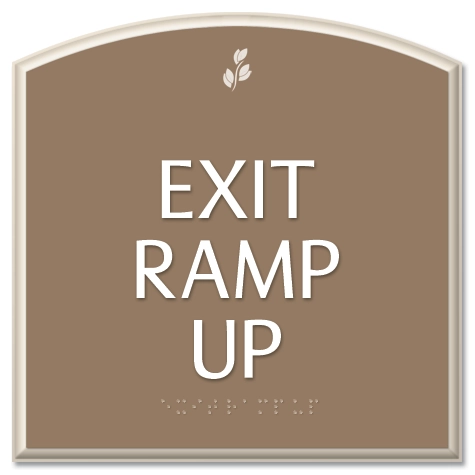Exit Ramp Up Egress Sign