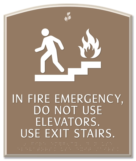 In Fire Emergency, Do Not Use Elevator...